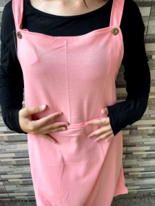 Overal Kodok Oversize Overall Midi Dress Dinda Sleveeless Home Dress Jumbo Zh