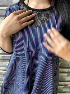 Dress Brukat Wanita Gaya Korean Style Dress Babydoll A-Line Fashion Dress Wanita Remaja Gaun Kasual Daily Stripe