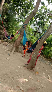 COD Kasur Gantung Double Hammock Ayunan Rajut Mainan anak kuat hingga 170 kg