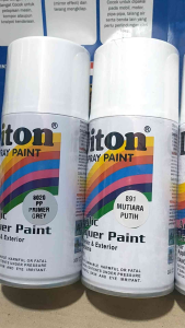 Pilok Cat Diton Paket Lengkap 3 Kaleng 300cc Putih Mutiara 891 Primer Grey 8020 Clear Glossy 8540
