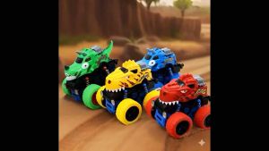 4 Wheel Monster Truck SUV Friction Toy Car -Jurassic World Dinosaur 4x4 - Tough Durable - Kereta Mainan Raksasa Murah