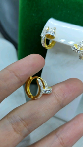 ต่างหูตะปูหน้าขาว(ขนาดห่วง1cmและ1.2cmให้เลือก)