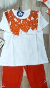 Bộ lửng nơ cho bé gái thun cotton 100% chính phẩm size đại