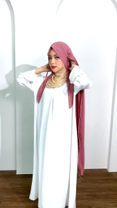 French Khimar ziper jumbo lengan