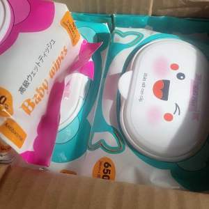 Sỉ combo 5 gói khăn ướt baby wipes 650g không mùi an toàn cho bé