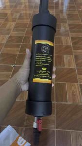 คลอรีน กระบอกกรองแบบแขวนกำจัด สีดำ วาล์วธรรมดา ทองเหลือง