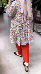 Desain Kekinian Muslimah: K-FASHION Tunik Set Rayon Baju Muslim Wanita Terbaru 2024