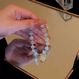 Gelang Batu Giok Mutiara Mata Kucing