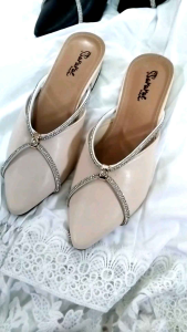 Sararae - Sendal Wanita Hak 3cm Glitter X Terbatu 2024