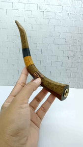 Pipa Sedotan Kayu Tengsek Sulaiman: Kombinasi Liwung Kelor Hitam & Emas M47