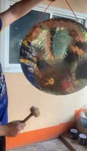 ผางฮาดทองเหลือง ฆ้องเปาบุ้นจิ้น 60cm +เเถมฟรีไม้ตี