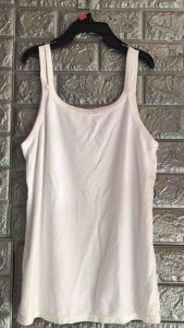 เสื้อสายเดี่ยว คอแต่งปักดอกไม้ สีขาว เสื้อซับในเด็ก น่ารักมาก ผ้านิ่ม ใส่สบาย ผ้าคอตตอน สีขาว สวยมาก