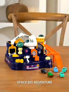 (4CARS)Space Adventure Car Track Toys for Kids Boy Toy Car Race Track Railway Educational Toy Mainan Budak Lelaki Mainan Kereta