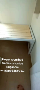 Helper bed frame customize singapore under bed height 60cm can storage luggage below