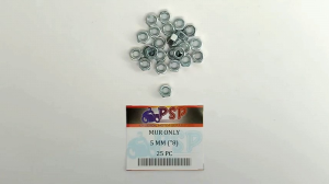 Mur Only 5mm (\\\"8) Harga 1 Pak Isi 25 - Mor Kuning Nut Only Hex 5 Mili M5 Kunci 8 Drat 1.25 Universal Untuk Segala Motor