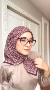 Monogram Pattern Scraf LY Jilbab Voal Branded VH Premium Kerudung Hijab Voal Motif Chain Series