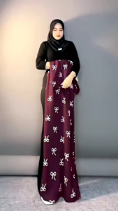Diora Dress Gamis Pita Model Lengan Balon Bahan Rayon Premium Busana Muslim Wanita