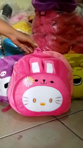 Tas gendong kepala hello Kitty kuromitas sekolah anak SD TK paud ransel