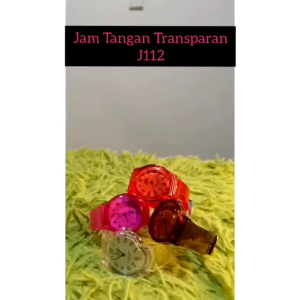Jam Tangan Jelly Transparant Angka QQ Jam Tangan Fashion Cewek Bening