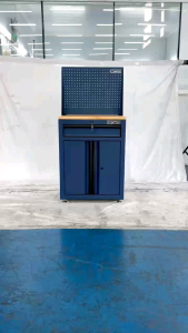 Tủ dụng cụ CSPS 61cm - 01 hộc kéo màu xanh dương kèm ván gỗ vách lưới và chân tăng chỉnh