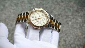 Đồng Hồ Nam Bulova 98B450 Quartz Size 44 Accents Chronograph Demi Gold