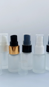 15ml Frosted Glass Bottles with Gelpump/Spray Closure