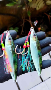 UMPAN METAL JIG KOIKA FULL GID  KEMBUNG HIJAU 40 60 80 100 150 200 GRAM PLUS ASSIST HOOK