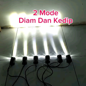 Paket 6 LED Sorot 2 Mode Mobil Motor 12V Led Light Bar Truk 24V Led Grill
