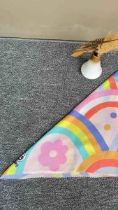 Voal Printing Instan Anak Motif Bunga Pelangi Ceria Warna Warni / Hijab Instan Anak Motif Lucu