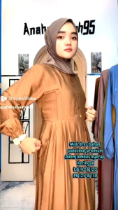 MIDI Dreas Wanita Muslimah Standar Jumbo Bahan Polo Linen Premium