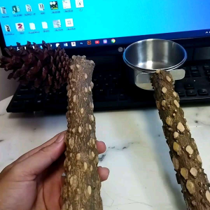 Cầu đứng cho chim vẹt có gắn phụ kiện