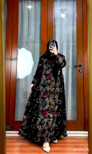New Collection/Gamis Batik CAP Sogan Set Hijab/Gamis Klok Busui