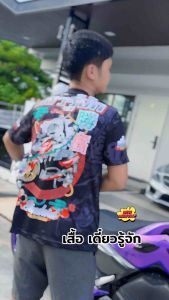 เสื้อยืดแขนสั้น พิมพ์ลาย ผ้าไมโครสปอร์ต ใส่ได้ทั้งผู้หญิงและผู้ชาย
