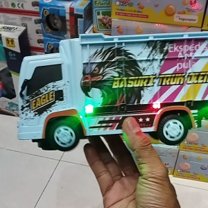 Mainan Anak Truk Oleng Batre Jalan Otomatis Nyala Lampu Dan Sound Musik Teloled Cocok Buat Kado Mainan Viral