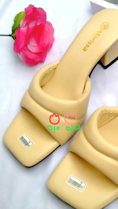 Sandal Wanita /Sandal Heels /Sandal slop busa/ Sandal Wanita cantik/ Sandal Hak Tahu 5 Cm JN09 Terbaru 2023 !!!!