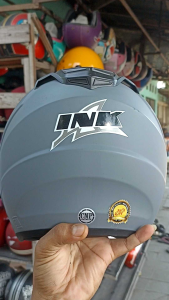 HELM HALF FACE INK JP8 DOUBEL VISOR
