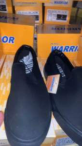Kasut Sarung Hitam Sekolah 739 Slip On Black School Shoes WARRIOR