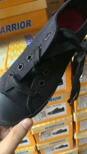 3338 KASUT SEKOLAH WARRIOR HITAM / Shool Shoes Black BRANDS WARRIOR - High Quality
