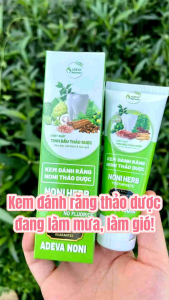 Kem đánh răng thảo dược NONI giảm hôi miệng hiệu quả sạch trắng răng không chứa flour tốt cho răng niềng