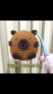 [Ready Stock] Handmade Crochet Capybara Doll Keychain