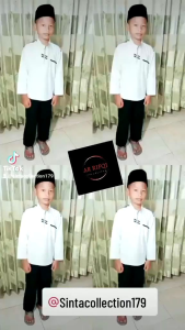 Baju Koko Setelan Anak Usia 3-10 Tahun & Kurta Resleting Lengan Panjang