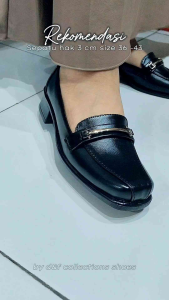 D&f 0031 | Sepatu Pantofel Wanita Sepatu Kerja  Ukuran Besar Hak 3 cm