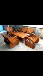 Kursi Tamu Minimalis Kayu Jati Model Becak
