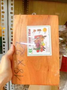 Thớt gỗ hình chữ nhật Minh Tâm cao cấp đủ size - gia dụng Nari
