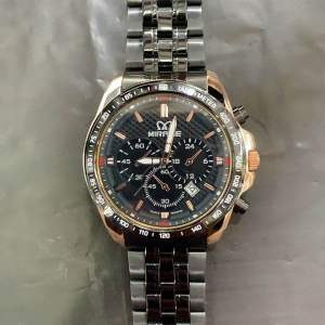 MIRAGE 8535 Original Jam Tangan Pria Stainless Steel Tahan Air Rose Black Sport Analog