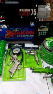 Paket Pengecatan Kompresor TEKIRO| LAKONI IMOLA 75|Selang|Spraygun Tekiro