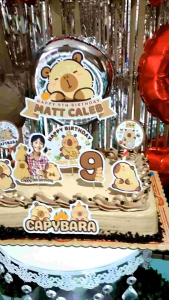 Capibara Capybara Cake Topper (High-quality Personalize Ready-to-use)