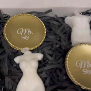 Valentines Personalized Gift for Couple Anniversary Wedding Scented Candle Trinket Tray Candleholder Female Male Body