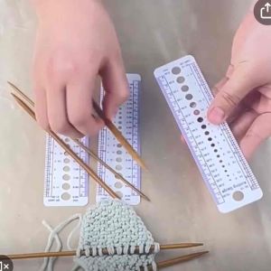 KNITTING GAUGE - THƯỚC ĐO CHIỀU DÀI/ ĐƯỜNG KÍNH NHỎ/ LỖ TRÒN NHỎ Thước đo Size len size mắt thú kim đan kim móc