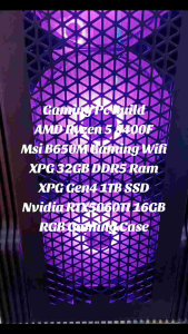 Gaming PC Desktop AMD Ryzen 5 8400F/16GB/32GB/512GB SSD/1TB SSD/RTX5060TI 8GB/600W/WIFI
